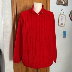 Miranda Women Red Knit Sweater- Size 2X